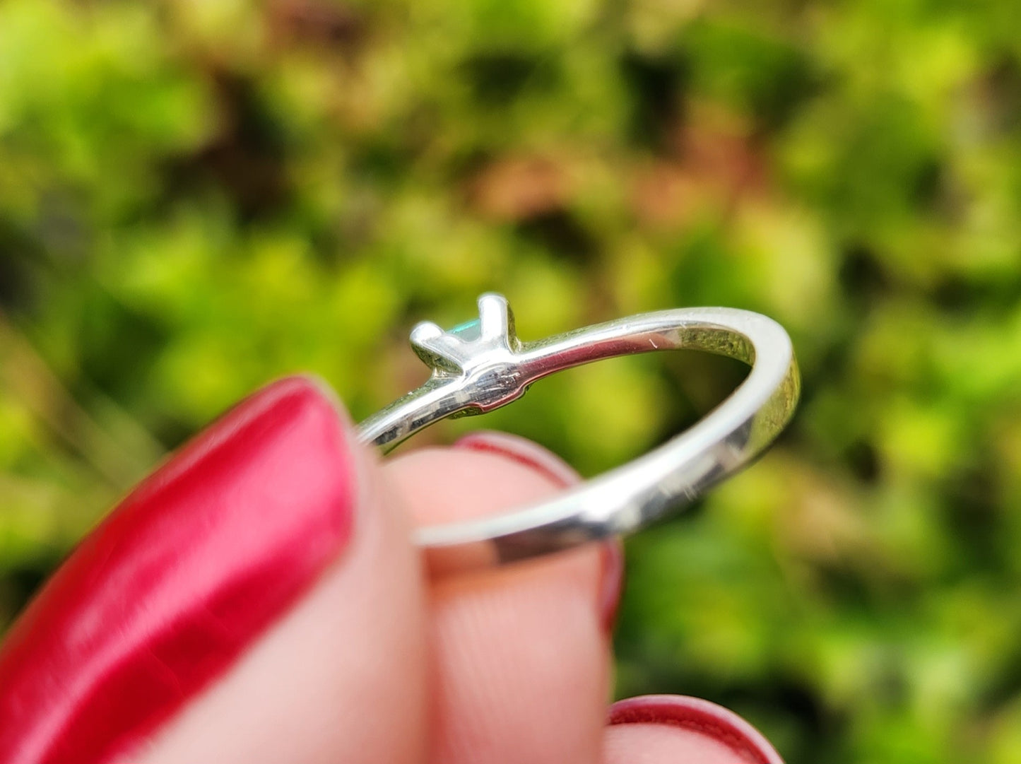Emerald Ring & Silver square