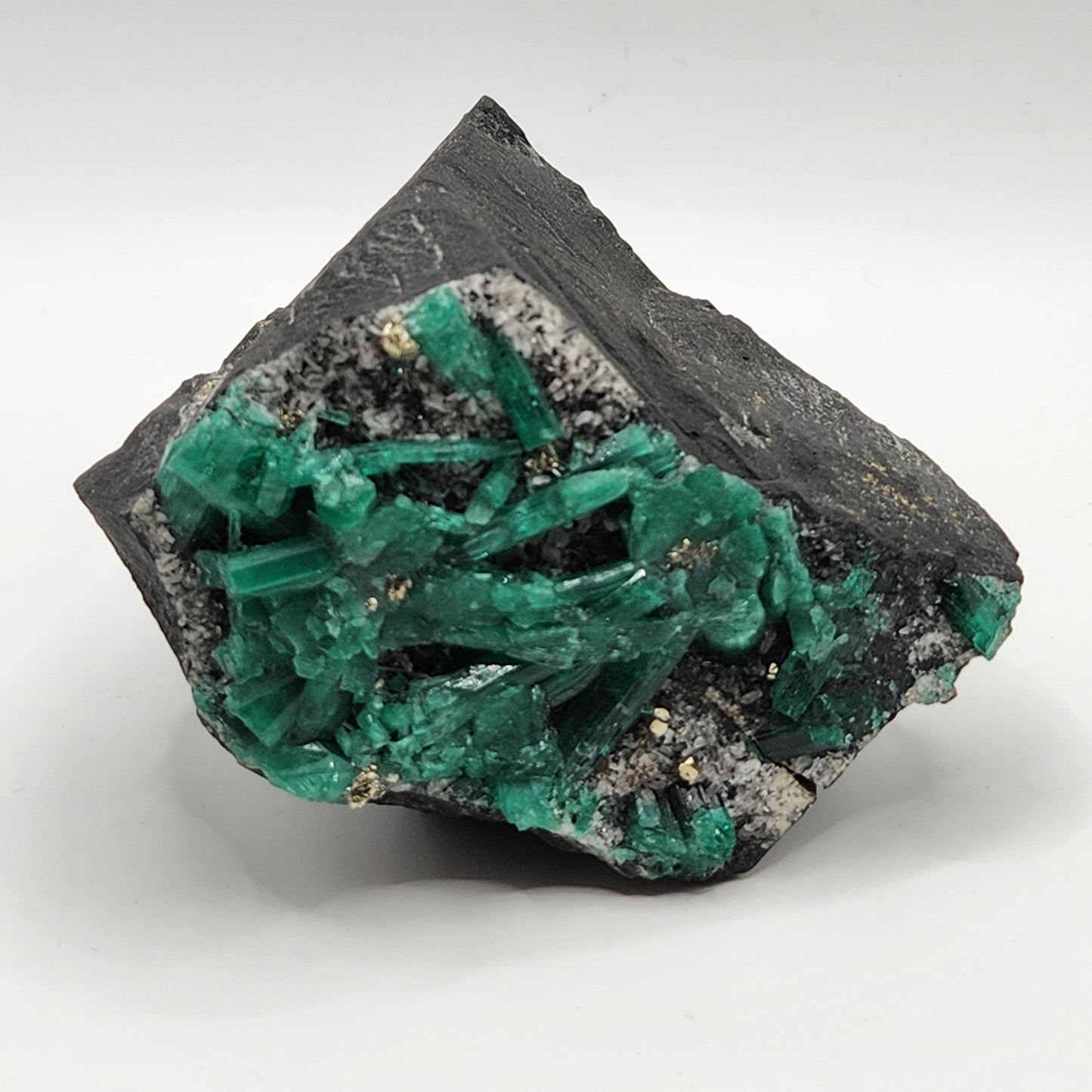 Especimen Esmeraldas Colombianas, Muzo, Cuarzo, Macla, Pirita, Natural, Ganga Esmeralda, Cristales Esmeralda, Colombia