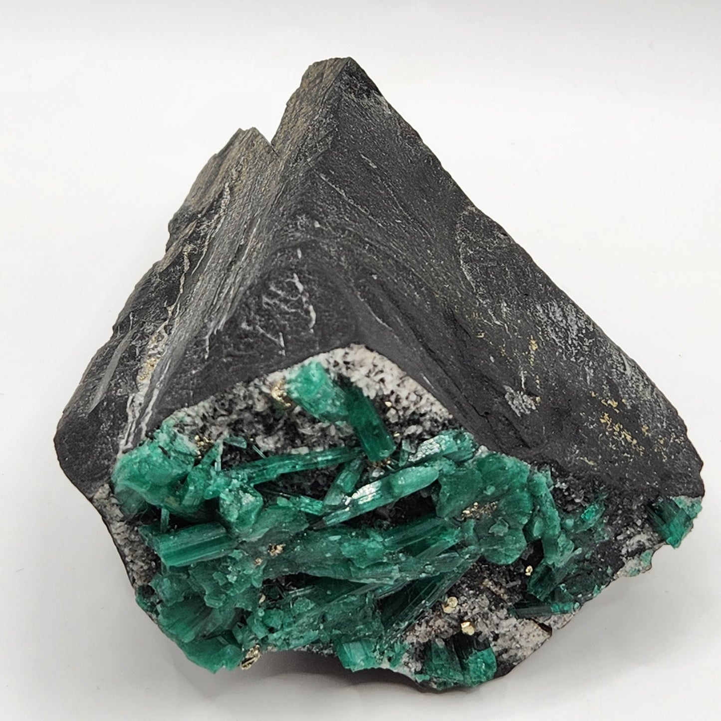 Especimen Esmeraldas Colombianas, Muzo, Cuarzo, Macla, Pirita, Natural, Ganga Esmeralda, Cristales Esmeralda, Colombia