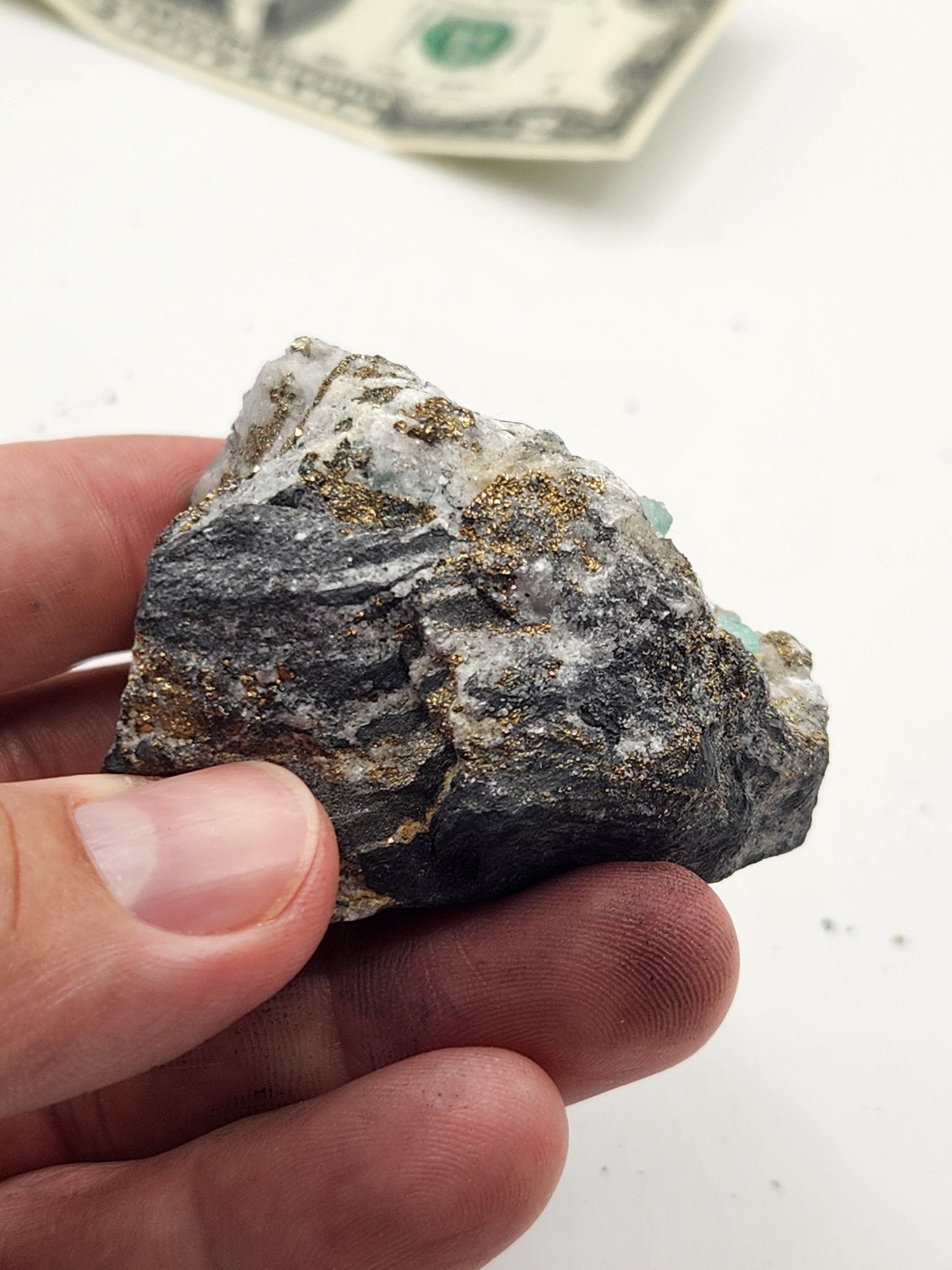 Especimen Esmeraldas Colombianas, Muzo, Cuarzo, Macla, Pirita, Natural, Ganga Esmeralda, Cristales Esmeralda, Colombia