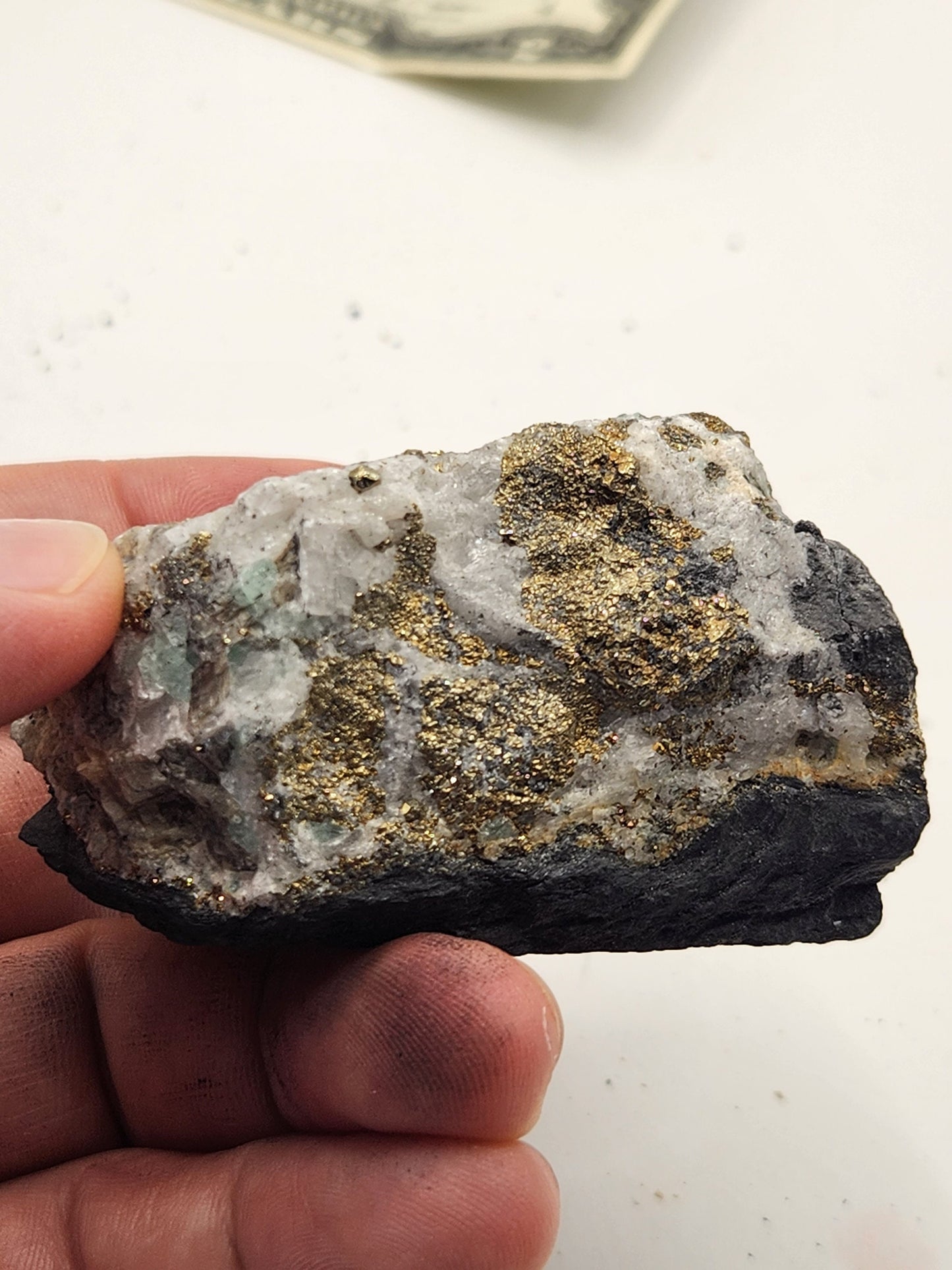 Especimen Esmeraldas Colombianas, Muzo, Cuarzo, Macla, Pirita, Natural, Ganga Esmeralda, Cristales Esmeralda, Colombia