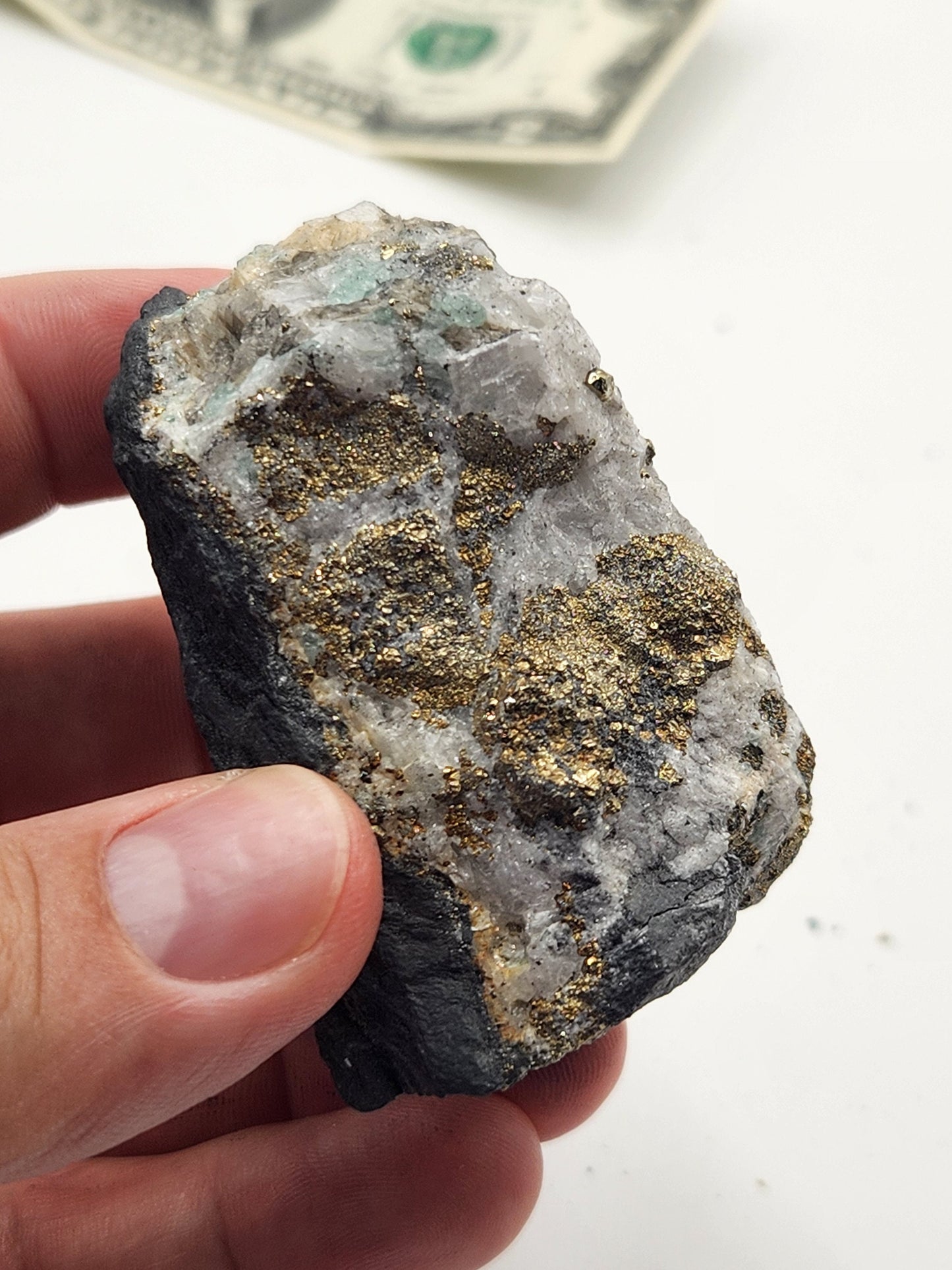 Especimen Esmeraldas Colombianas, Muzo, Cuarzo, Macla, Pirita, Natural, Ganga Esmeralda, Cristales Esmeralda, Colombia