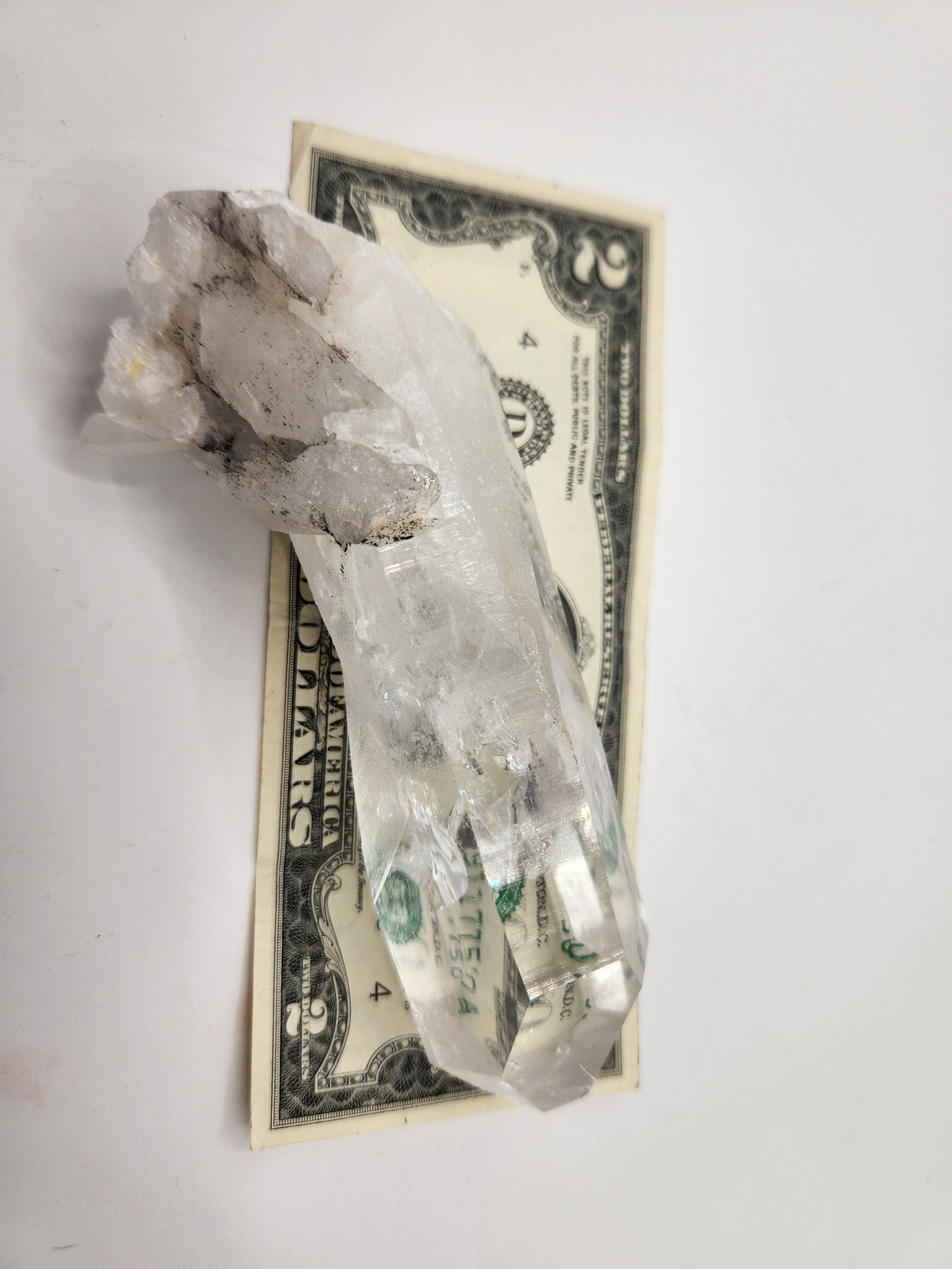 Lemurian quartz from Colombia 294 grm special for meditation, natural quartz, crystal healing, clear quartz wand, quartz tip, natural