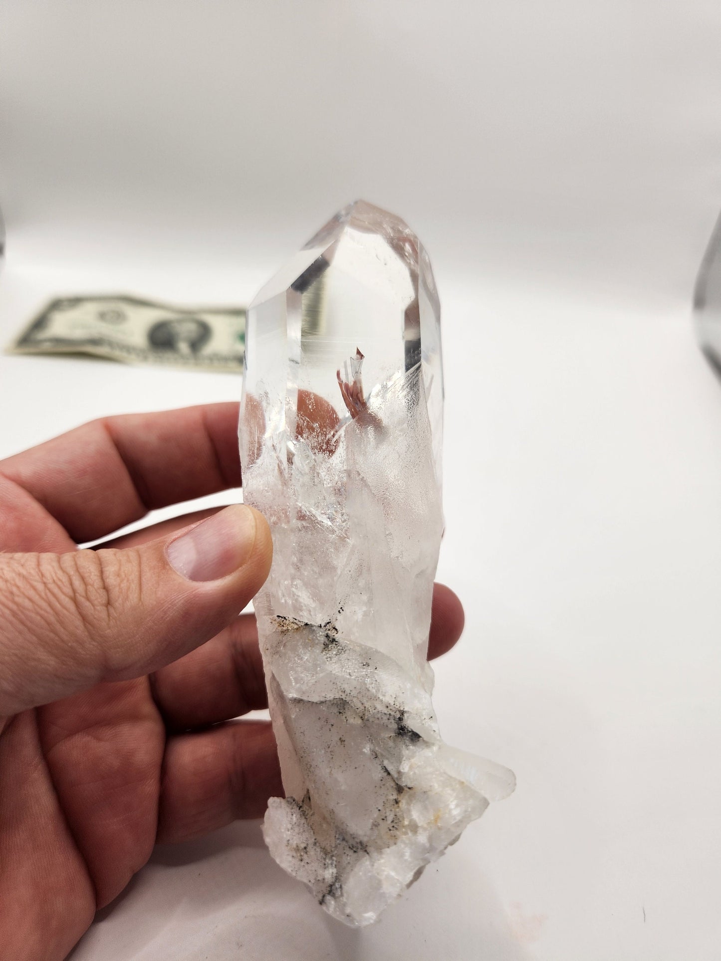 Lemurian quartz from Colombia 294 grm special for meditation, natural quartz, crystal healing, clear quartz wand, quartz tip, natural