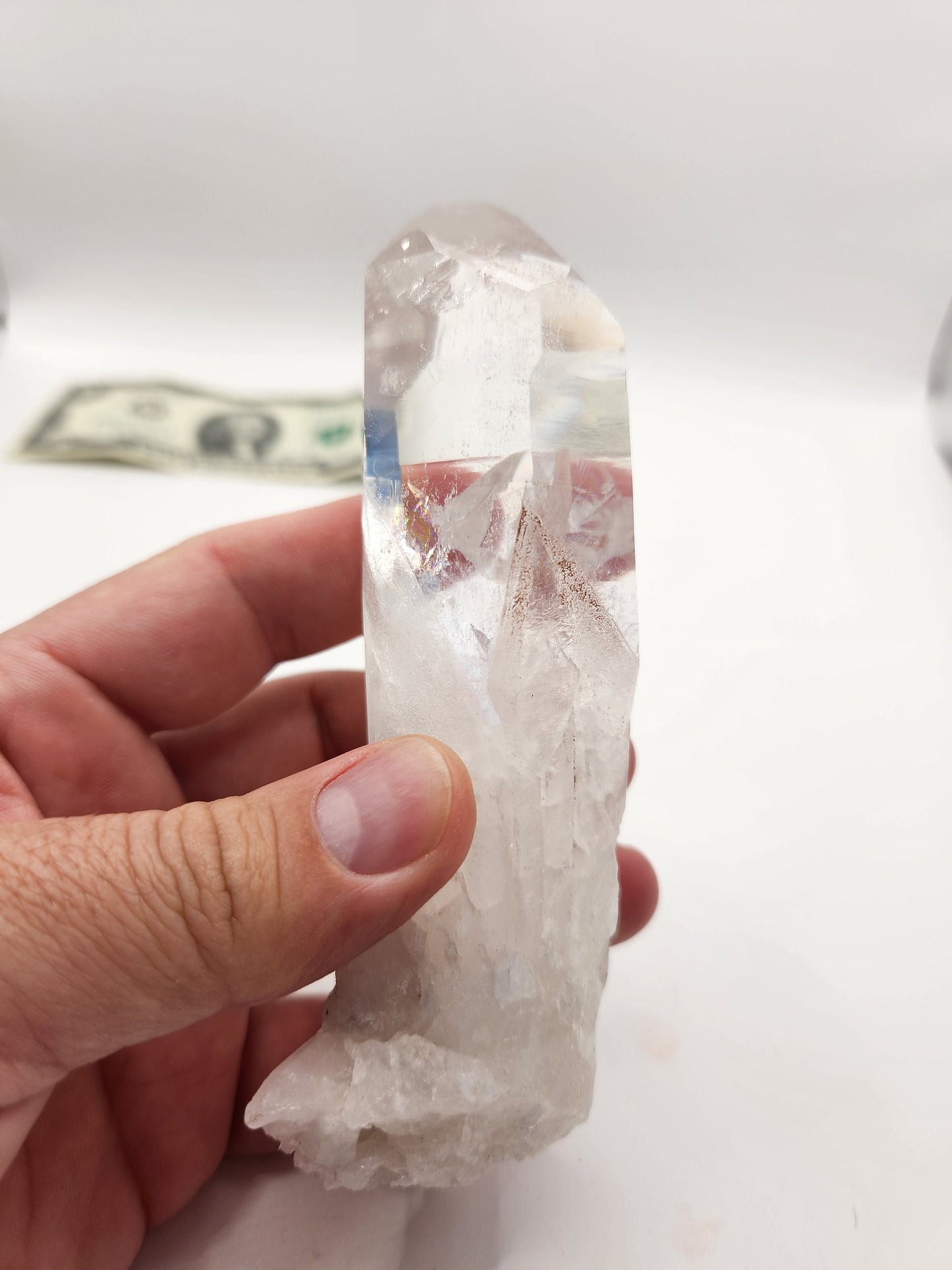 Lemurian quartz from Colombia 294 grm special for meditation, natural quartz, crystal healing, clear quartz wand, quartz tip, natural
