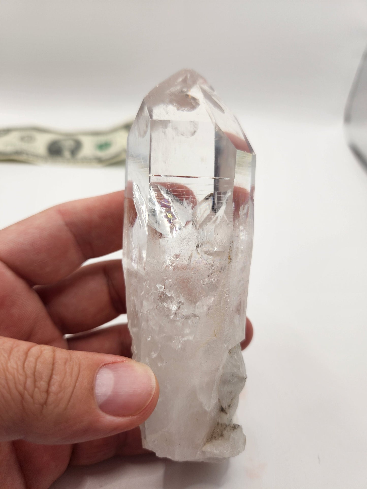 Lemurian quartz from Colombia 294 grm special for meditation, natural quartz, crystal healing, clear quartz wand, quartz tip, natural