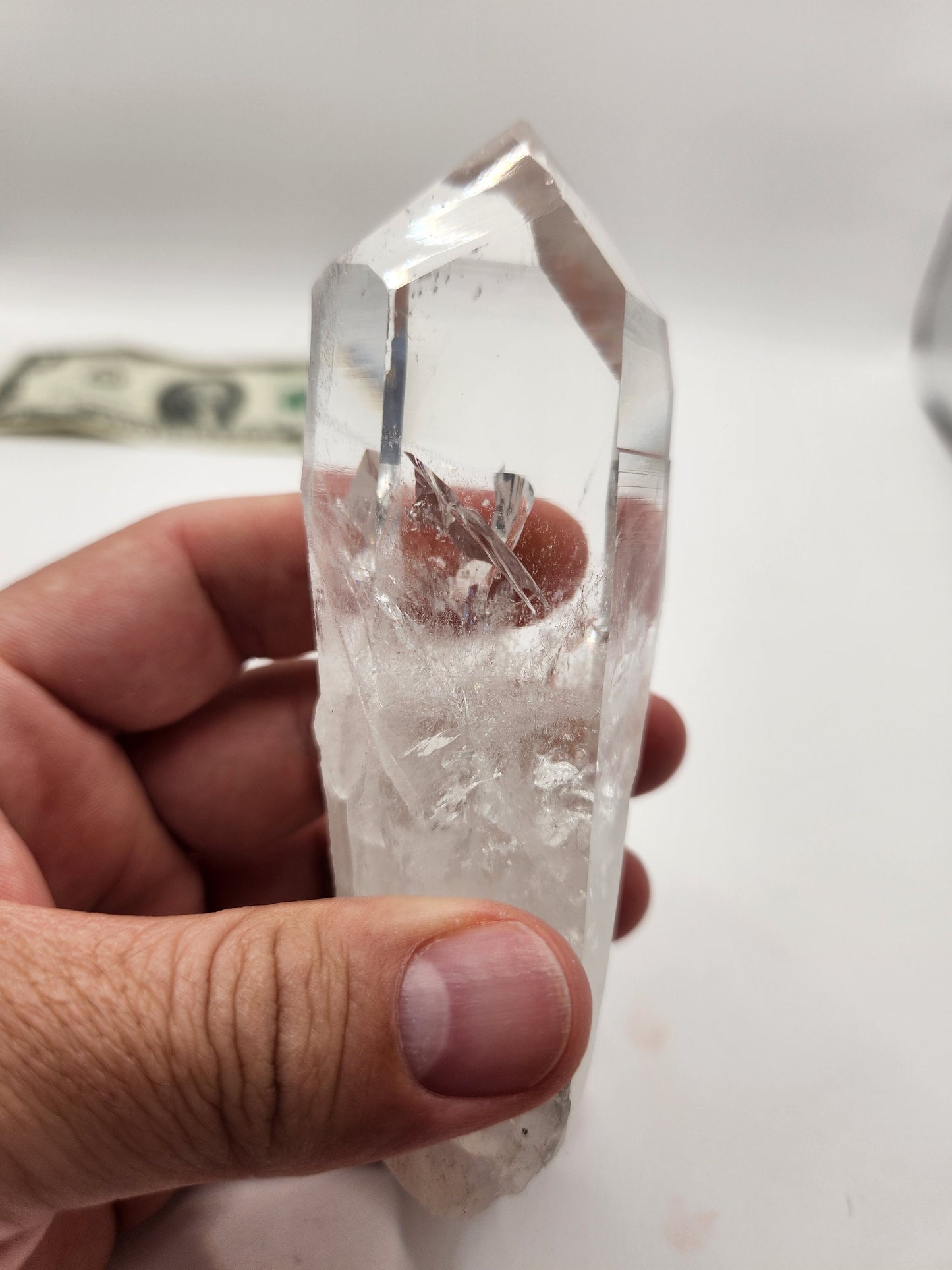 Lemurian quartz from Colombia 294 grm special for meditation, natural quartz, crystal healing, clear quartz wand, quartz tip, natural