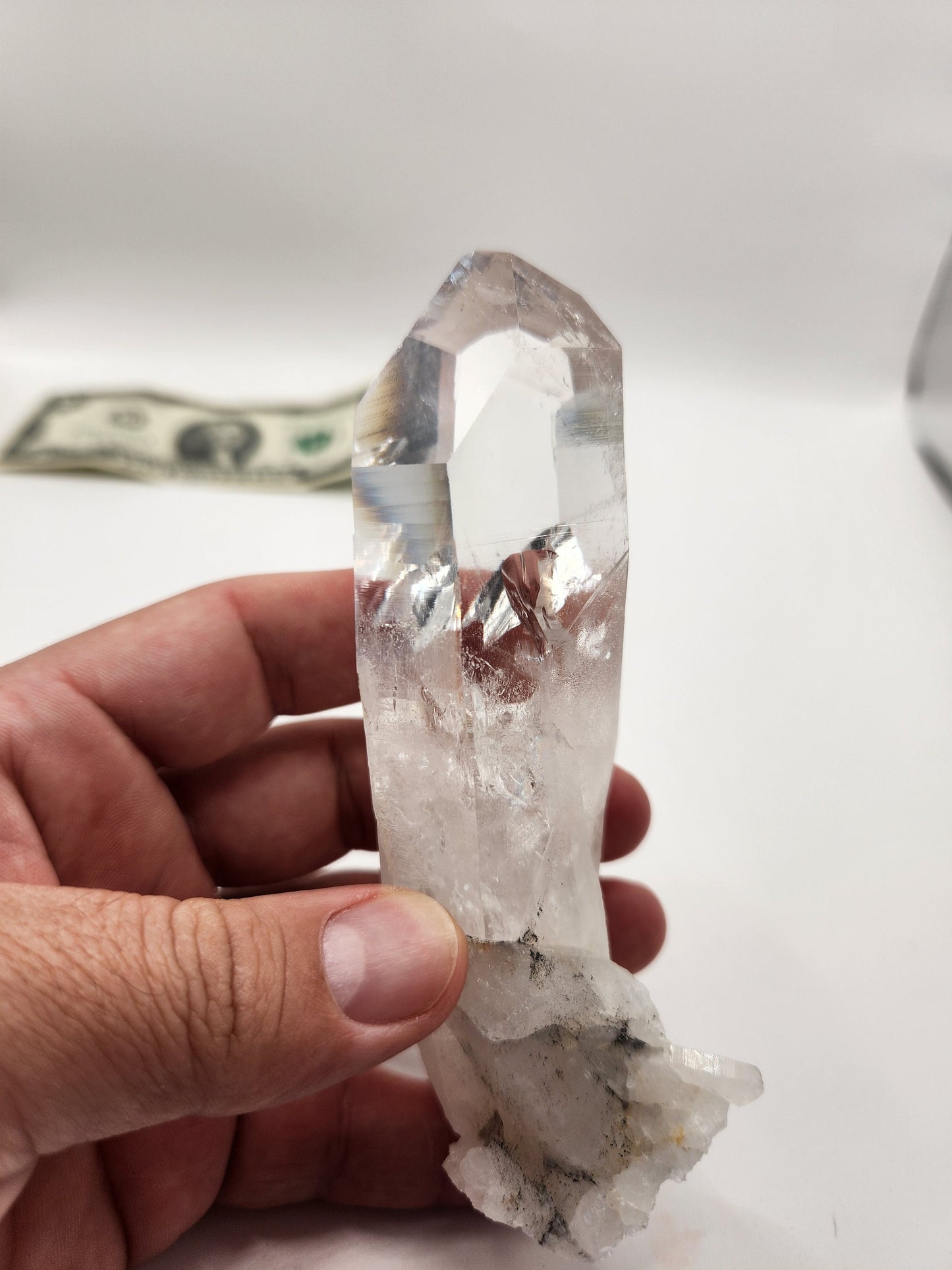 Lemurian quartz from Colombia 294 grm special for meditation, natural quartz, crystal healing, clear quartz wand, quartz tip, natural