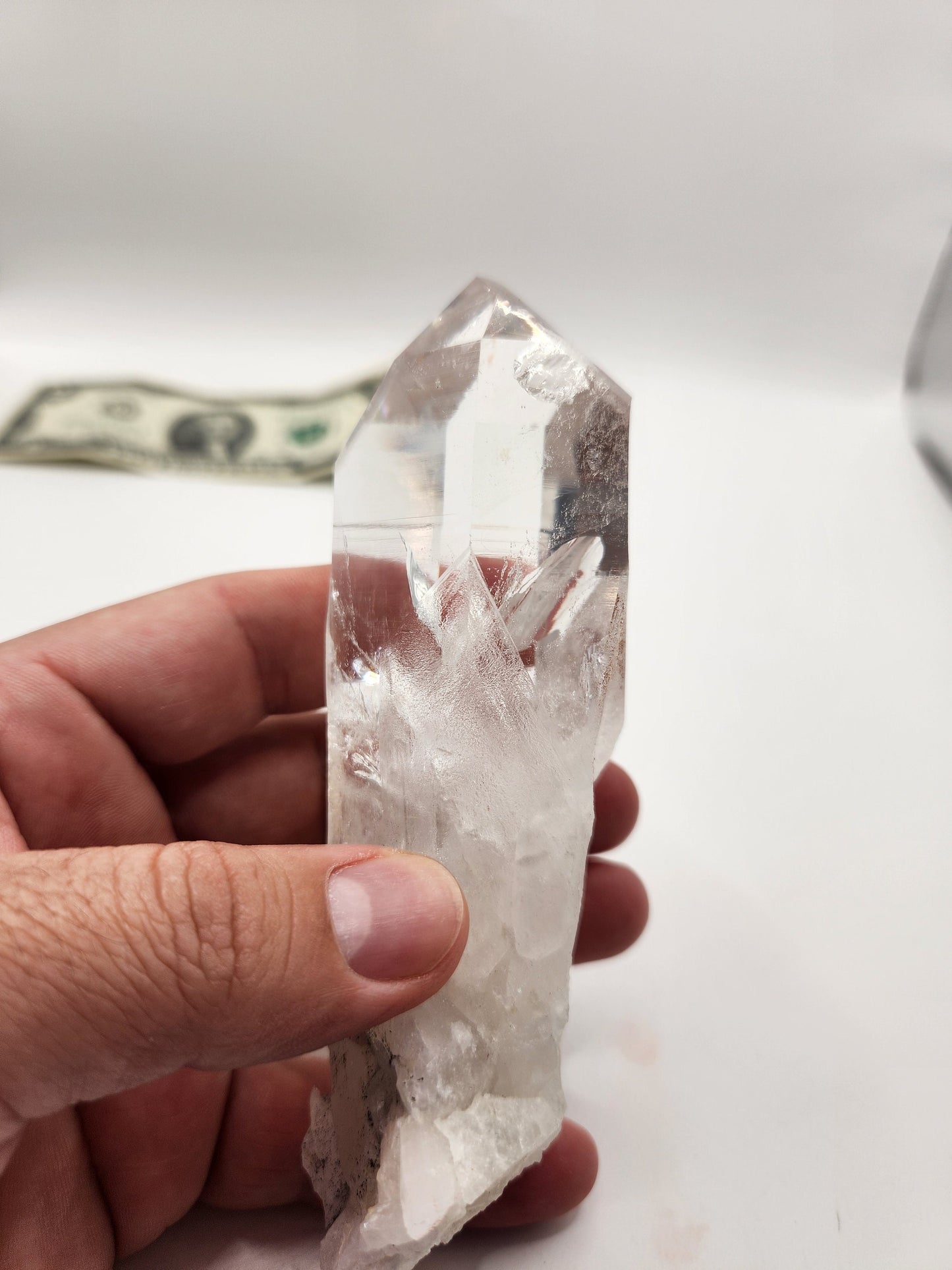 Lemurian quartz from Colombia 294 grm special for meditation, natural quartz, crystal healing, clear quartz wand, quartz tip, natural