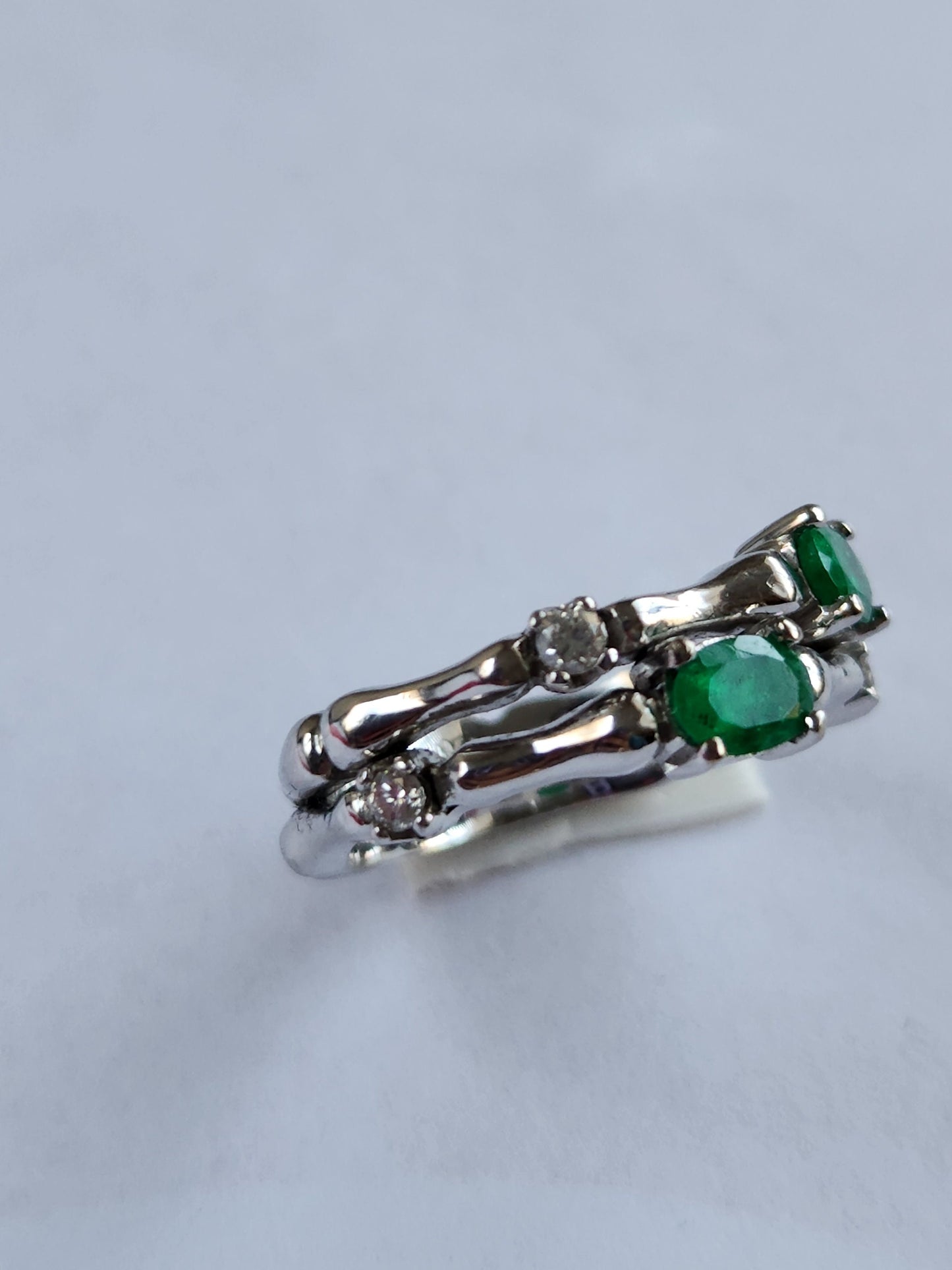 Beautiful natural emerald and real diamond white gold 18 kt,may birthstone, Colombian emerald, vivid green, luxury jewelry, handmade, gifts