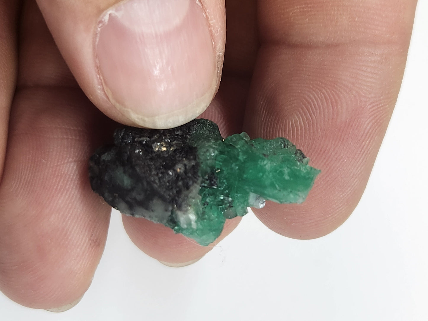 Especimen Esmeraldas Colombianas, Muzo, Cuarzo, Macla, Pirita, Natural, Ganga Esmeralda, Cristales Esmeralda, Colombia