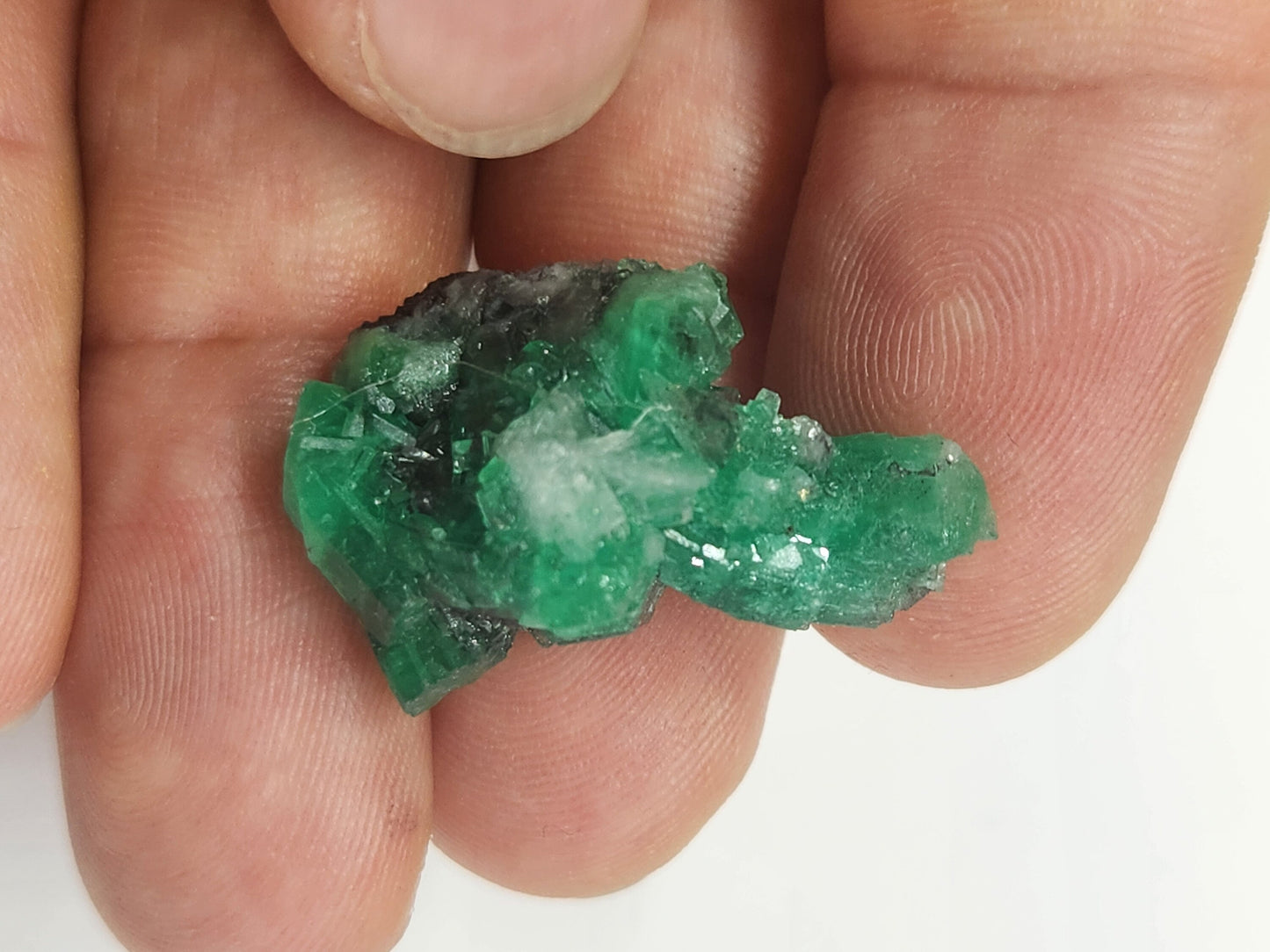 Especimen Esmeraldas Colombianas, Muzo, Cuarzo, Macla, Pirita, Natural, Ganga Esmeralda, Cristales Esmeralda, Colombia