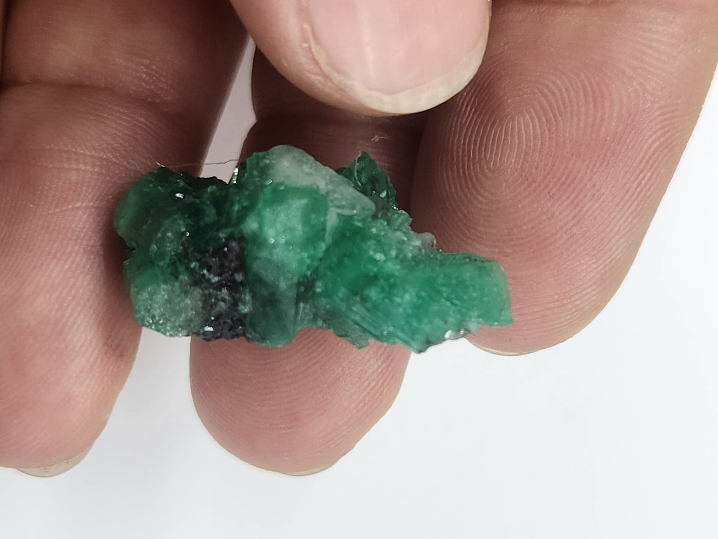 Especimen Esmeraldas Colombianas, Muzo, Cuarzo, Macla, Pirita, Natural, Ganga Esmeralda, Cristales Esmeralda, Colombia