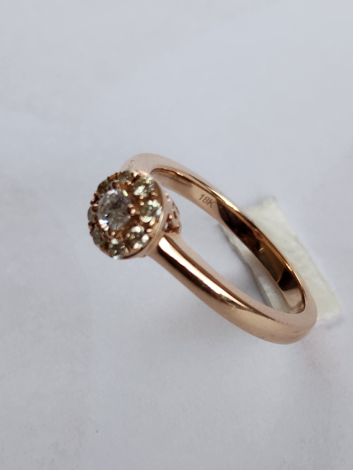 Beautiful Ring natural diamond 0.60 ct, rose gold 18 kt,apr birthstone, Colombian jewelry, luxury jewelry, handmade, gifts for her