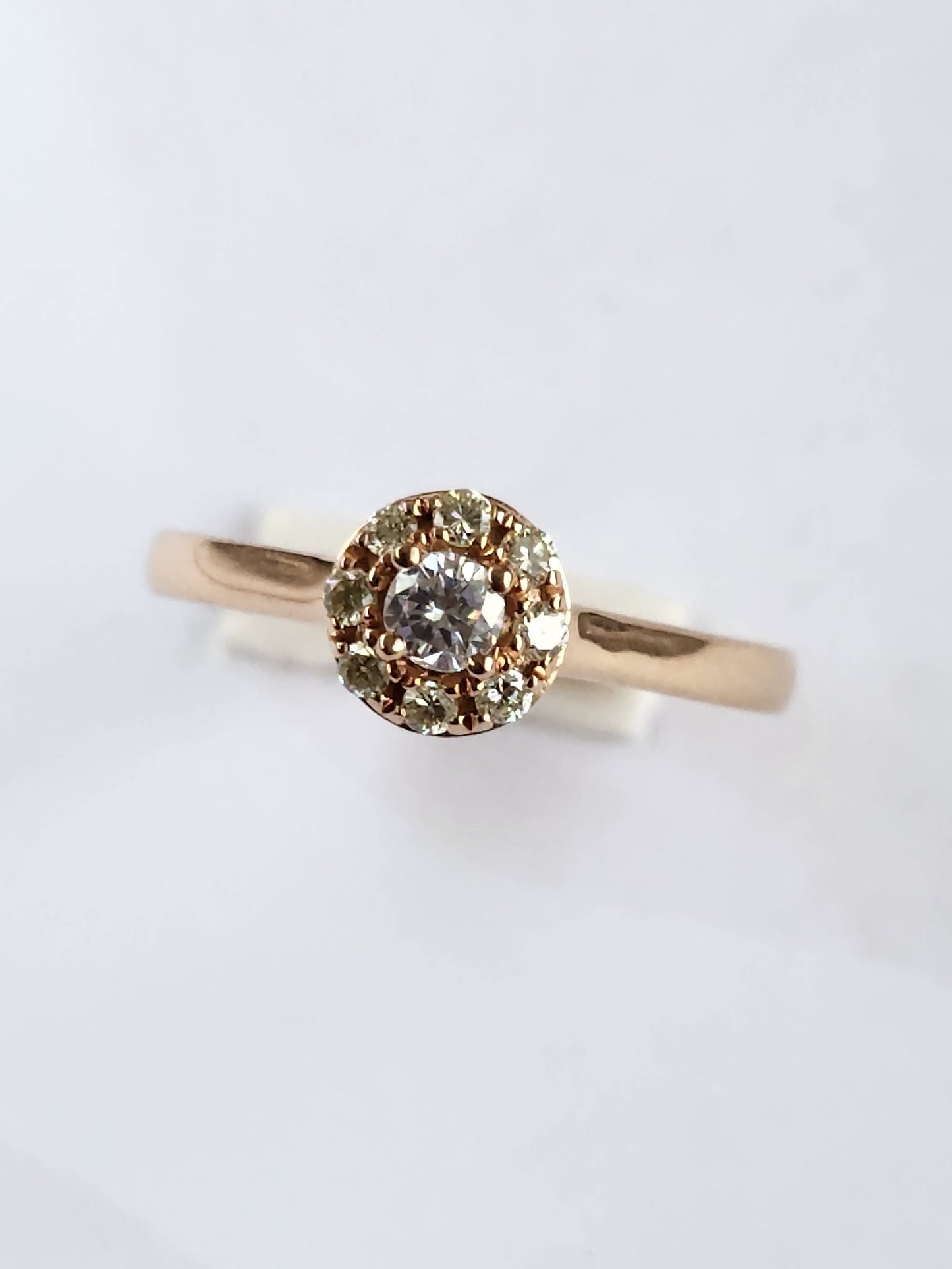 Beautiful Ring natural diamond 0.60 ct, rose gold 18 kt,apr birthstone, Colombian jewelry, luxury jewelry, handmade, gifts for her