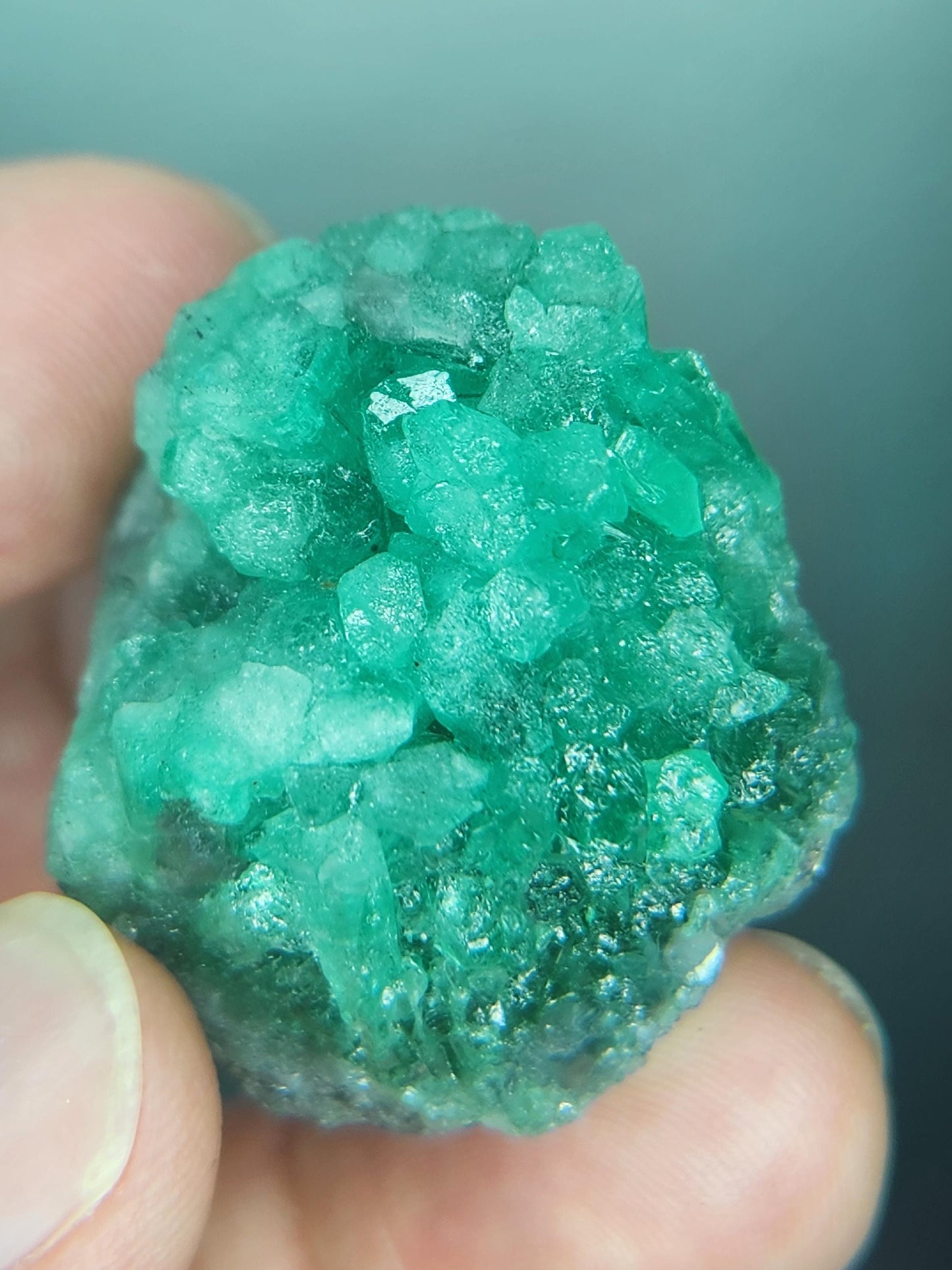 Especimen Esmeraldas Colombianas, Muzo, Cuarzo, Macla, Pirita, Natural, Ganga Esmeralda, Cristales Esmeralda, Colombia