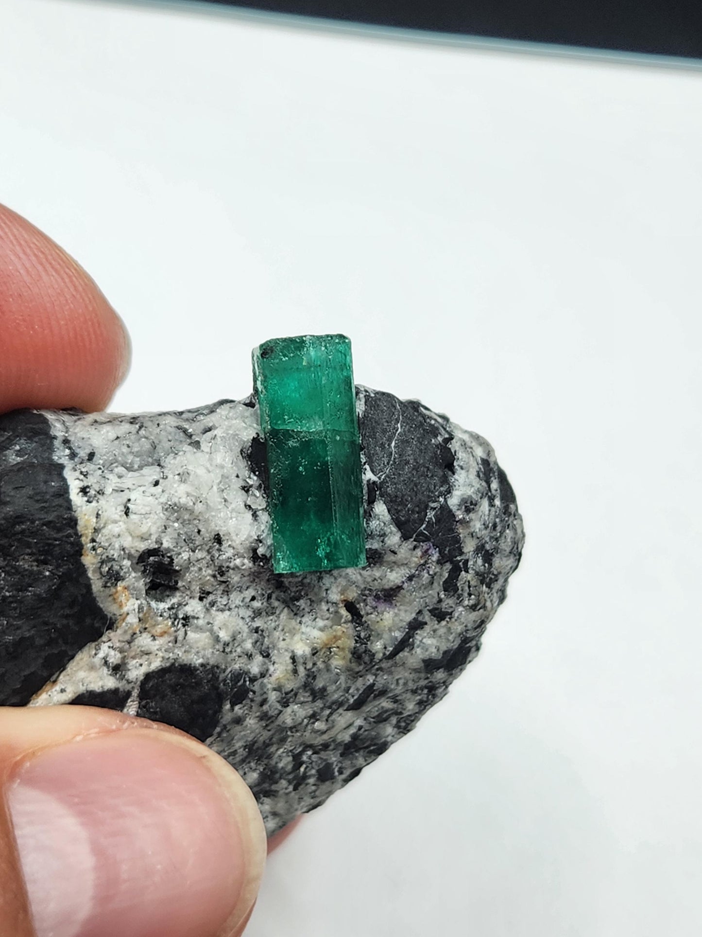 Especimen Esmeraldas Colombianas, Muzo, Cuarzo, Macla, Pirita, Natural, Ganga Esmeralda, Cristales Esmeralda, Colombia
