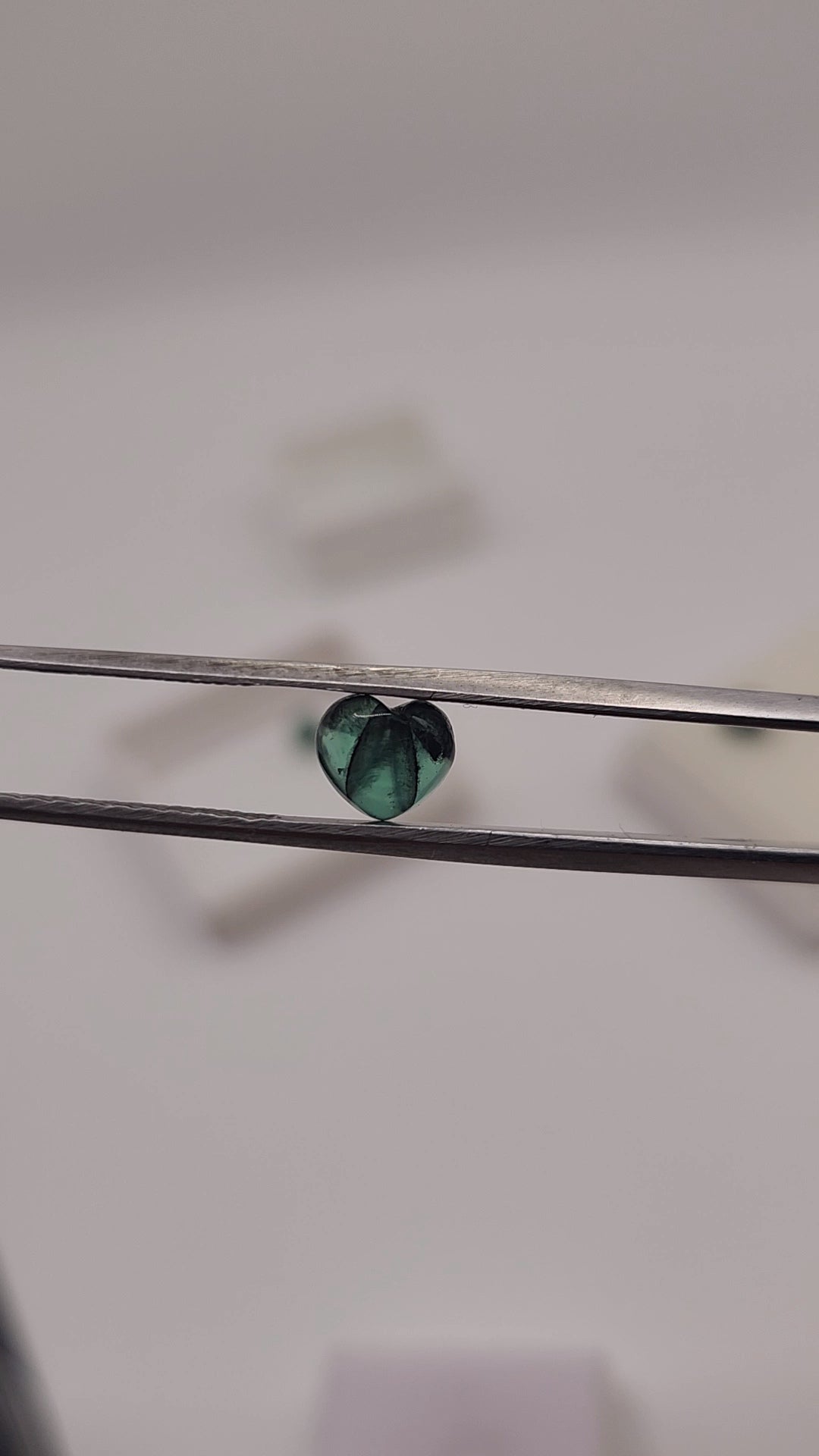 Trapiche of emeralds, cut heart