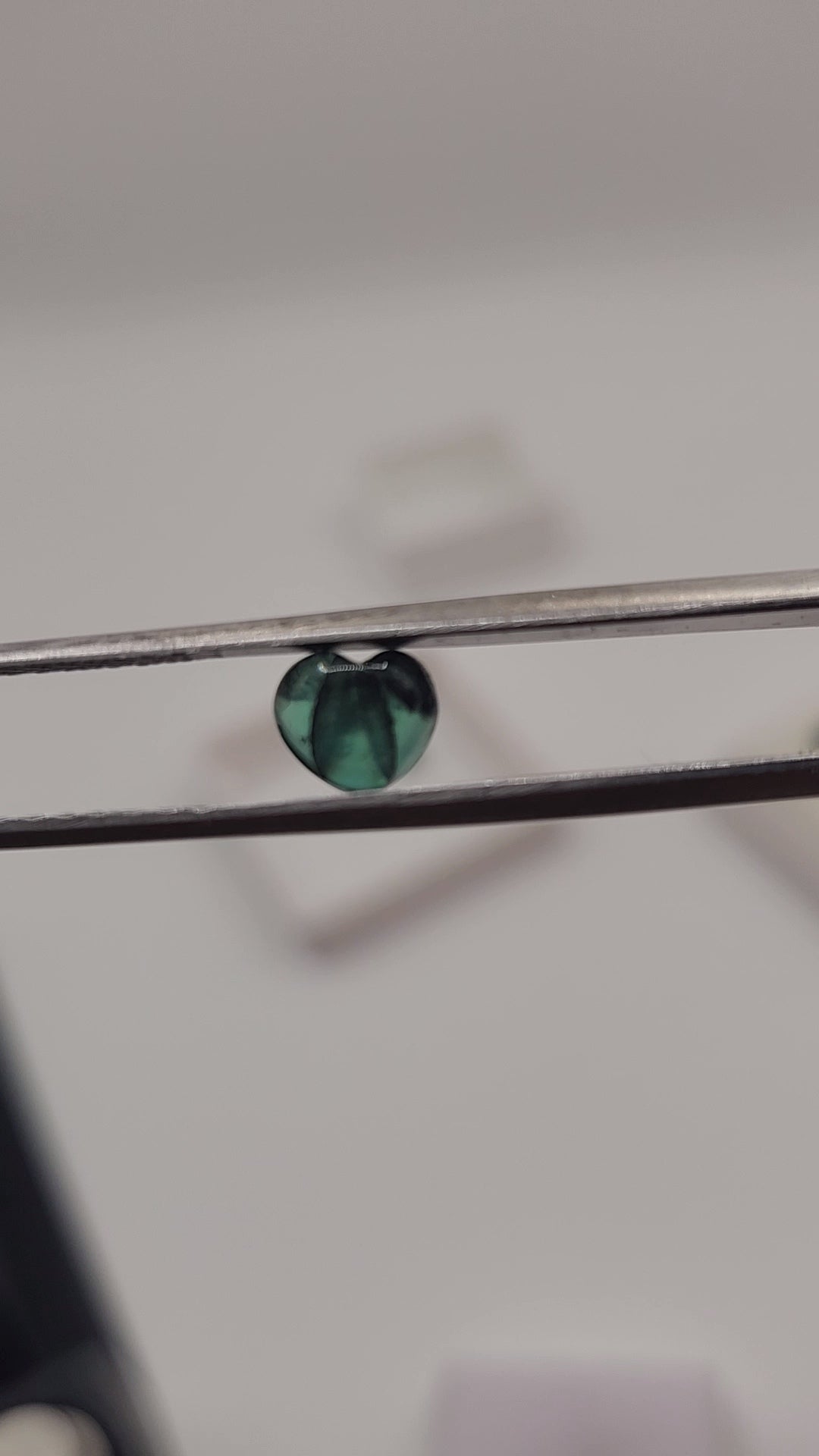 Trapiche of emeralds, cut heart