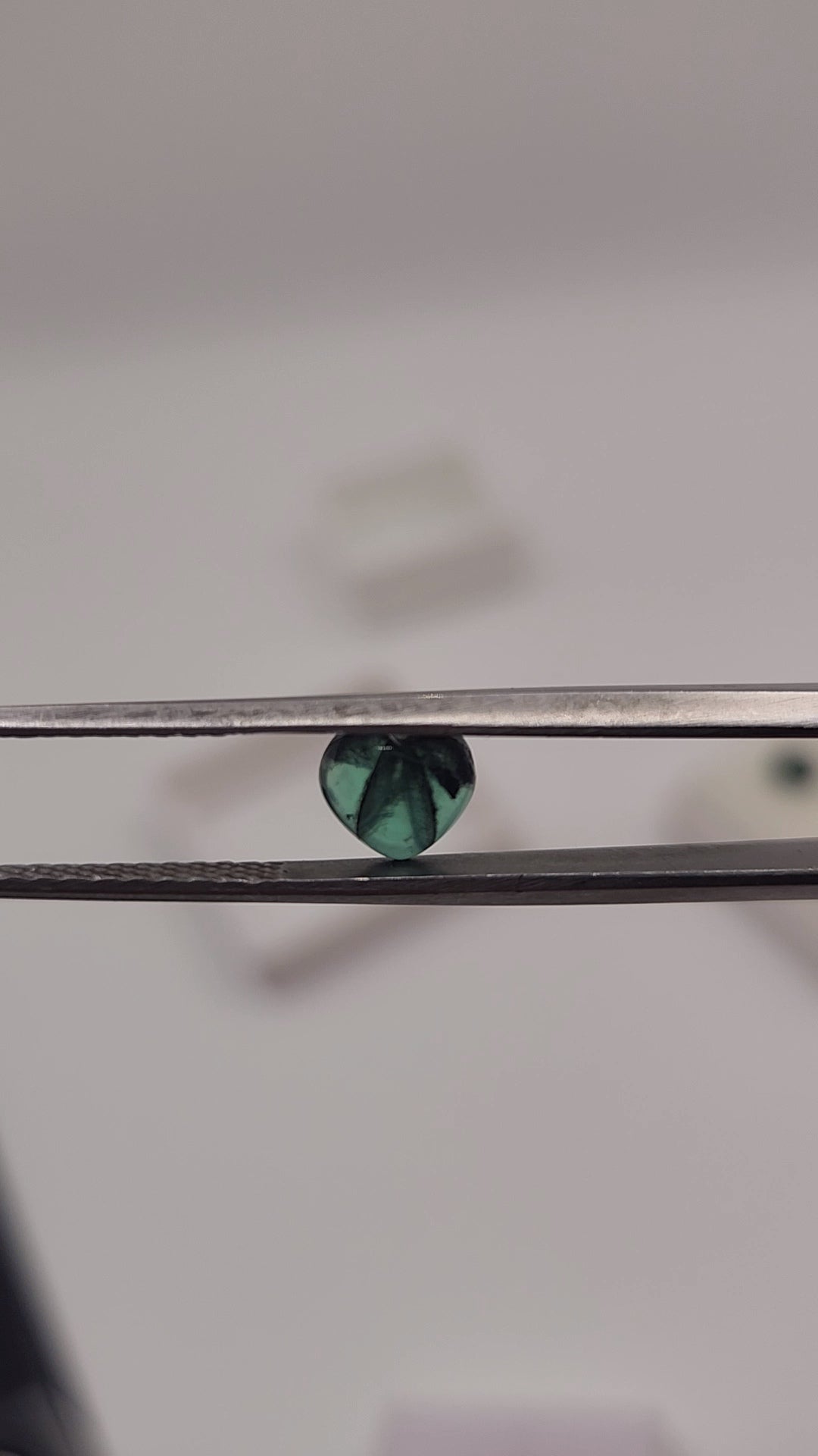 Trapiche of emeralds, cut heart