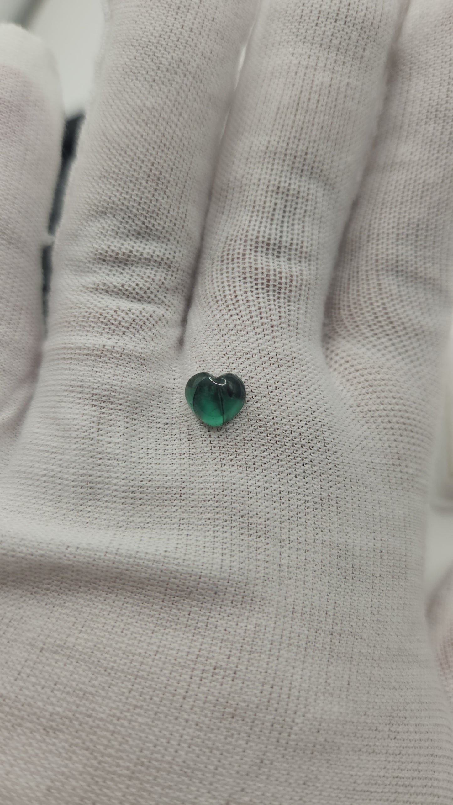 Trapiche of emeralds, cut heart