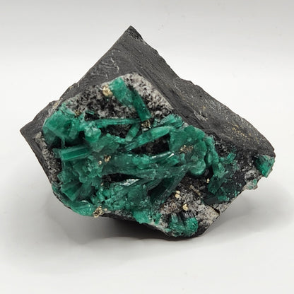 Especimen Esmeraldas Colombianas, Muzo, Cuarzo, Macla, Pirita, Natural, Ganga Esmeralda, Cristales Esmeralda, Colombia