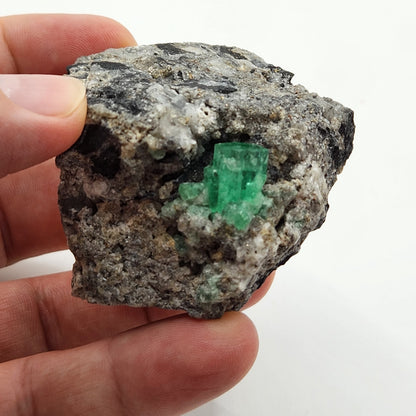 Especimen Esmeraldas Colombianas, Muzo, Cuarzo, Macla, Pirita, Natural, Ganga Esmeralda, Cristales Esmeralda, Colombia