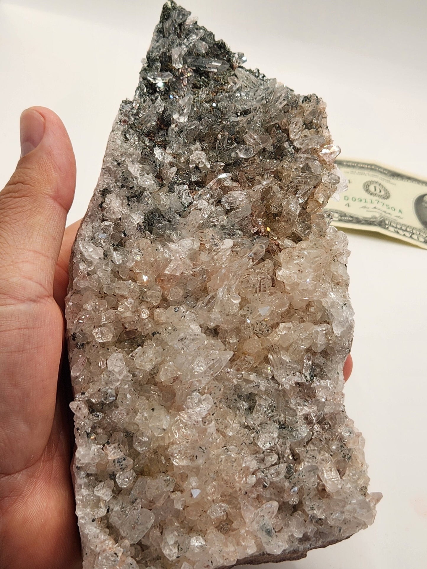 Lemurian quartz from Colombia 871 grm special for meditation, natural quartz, crystal healing, clear quartz wand, cluster quartz, cluster