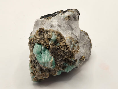 Especimen Esmeraldas Colombianas, Muzo, Cuarzo, Macla, Pirita, Natural, Ganga Esmeralda, Cristales Esmeralda, Colombia
