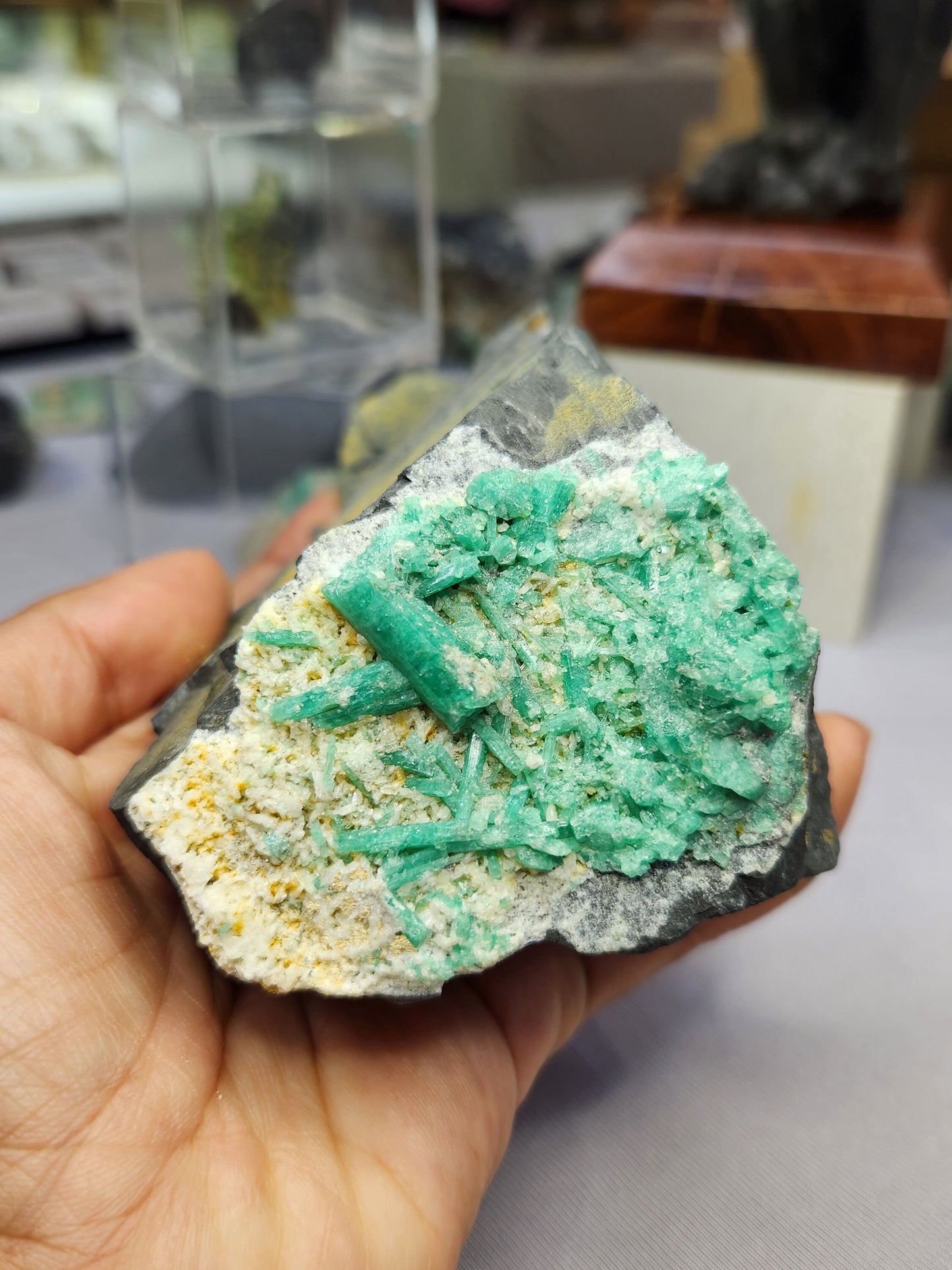 Especimen Esmeraldas Colombianas, regalo especial para coleccionistas, minerales reales, Ganga Esmeralda, Colombiana, piedra de mayo