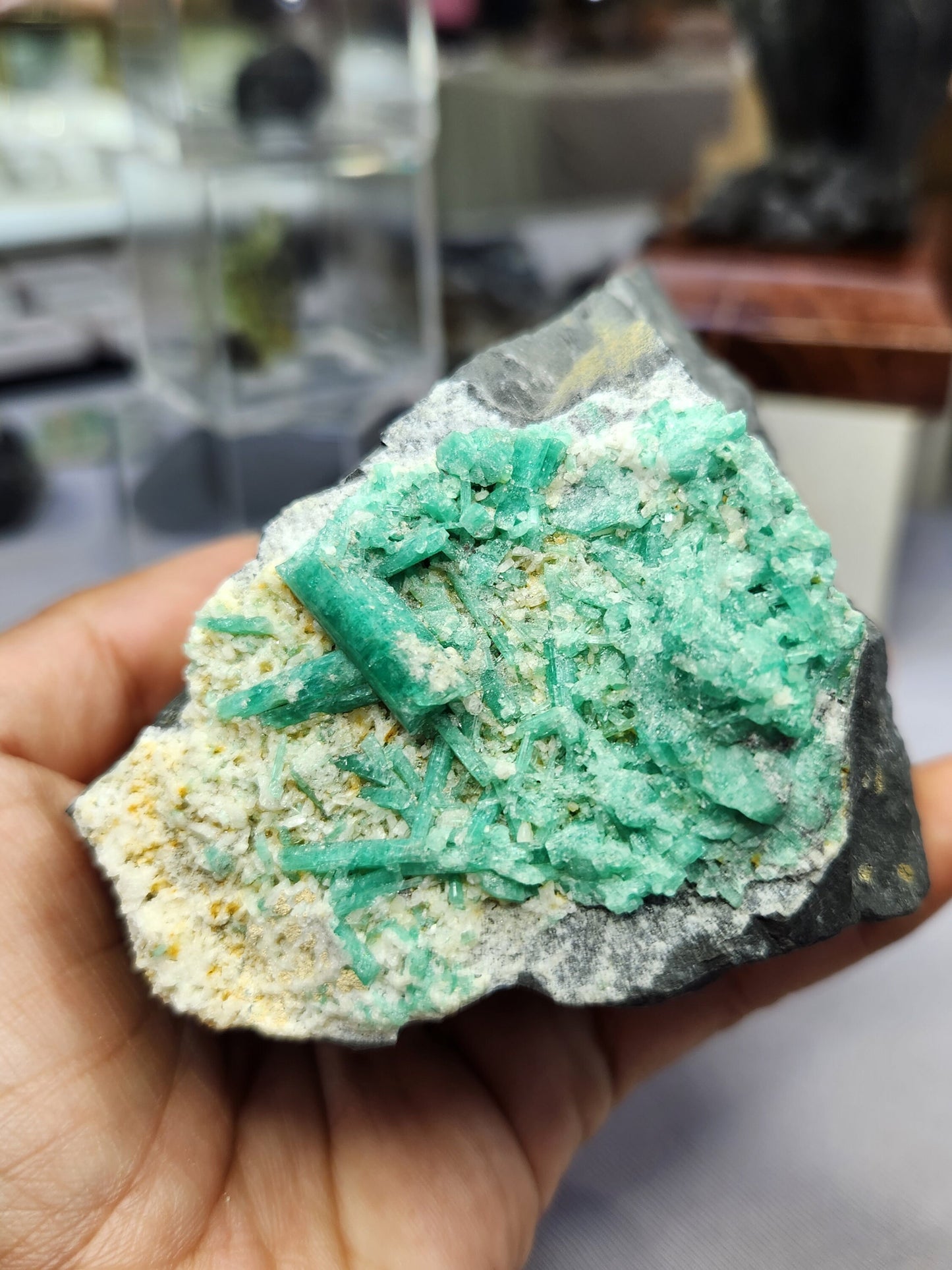 Especimen Esmeraldas Colombianas, regalo especial para coleccionistas, minerales reales, Ganga Esmeralda, Colombiana, piedra de mayo