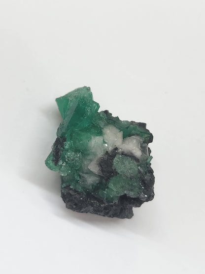 Especimen Esmeraldas Colombianas, Muzo, Cuarzo, Macla, Pirita, Natural, Ganga Esmeralda, Cristales Esmeralda, Colombia