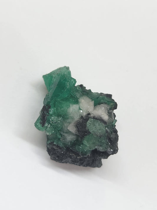 Especimen Esmeraldas Colombianas, Muzo, Cuarzo, Macla, Pirita, Natural, Ganga Esmeralda, Cristales Esmeralda, Colombia