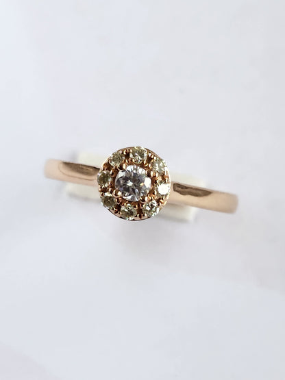 Beautiful Ring natural diamond 0.60 ct, rose gold 18 kt,apr birthstone, Colombian jewelry, luxury jewelry, handmade, gifts for her