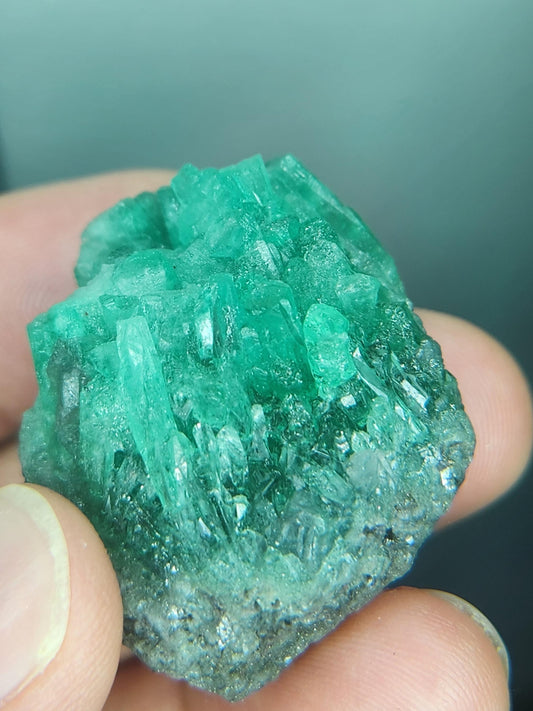 Especimen Esmeraldas Colombianas, Muzo, Cuarzo, Macla, Pirita, Natural, Ganga Esmeralda, Cristales Esmeralda, Colombia