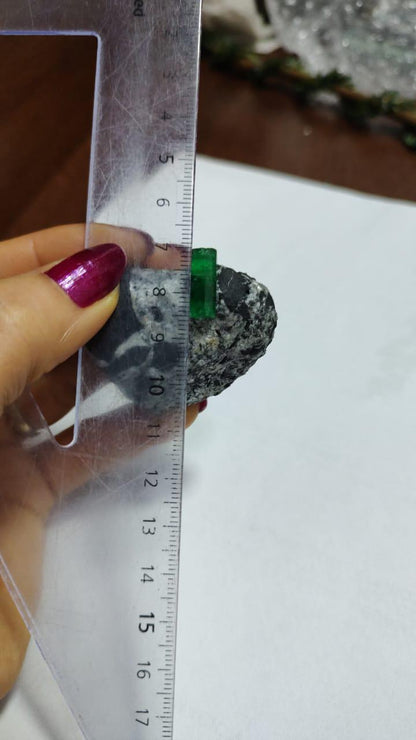 Especimen Esmeraldas Colombianas, Muzo, Cuarzo, Macla, Pirita, Natural, Ganga Esmeralda, Cristales Esmeralda, Colombia